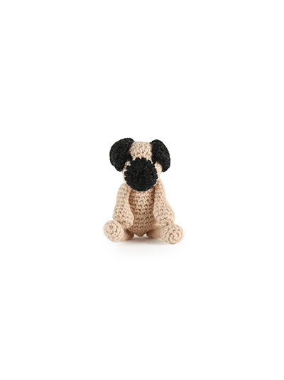  mini Spencer the pug amigurumi crochet pattern